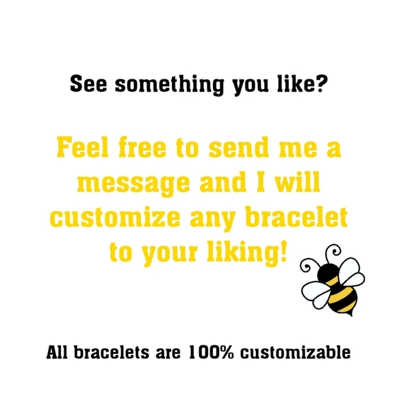 Blue Tiger Eye & Onyx Gemstone Stretch Bra… - Picture 7 of 7